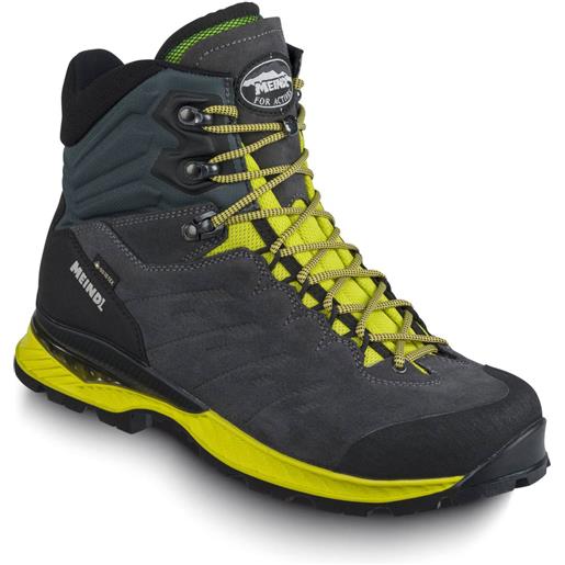 Meindl - scarpe da trekking - air revolution 2.6 antracite/limone per uomo in pelle - taglia 6,5 uk, 7 uk, 8,5 uk, 9 uk, 12 uk - grigio