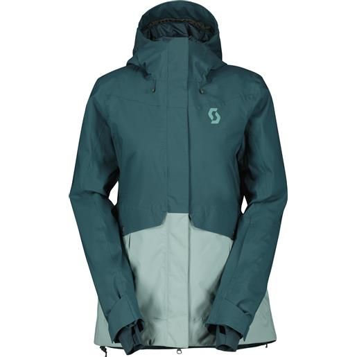 Scott - giacca da sci freeride - jacket w's ultimate dryo plus aruba green/northern mint green per donne in pelle - taglia xs, s, m - blu