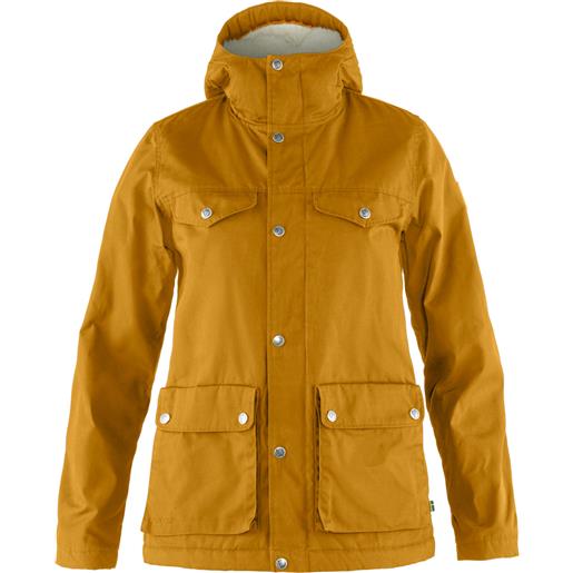 Fjall Raven - giacca foderata in pile - greenland winter jacket w acorn per donne - taglia xxs, l - giallo