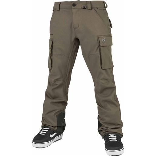 Volcom - pantaloni da snowboard - new articulated pant teak per uomo - taglia s - marrone