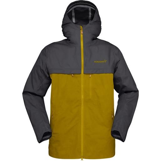 Norrona - giacca in cotone - svalbard cotton jacket m's slate grey/golden palm per uomo in cotone - taglia s, m - grigio