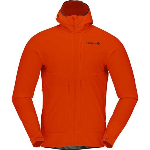 Norrona - strato intermedio leggero e traspirante - lyngen hiloflex100 jacket m's arednalin/castor grey per uomo in softshell - taglia s - rosso