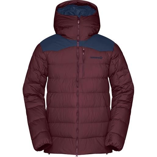 Norrona - piumino da sci in piuma naturale - tamok down750 jacket m's tawny port per uomo in pelle - taglia s, l - rosso