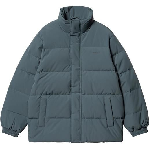 Carhartt - piumino - danville jacket ore / black per uomo in nylon - taglia s, xl - blu navy