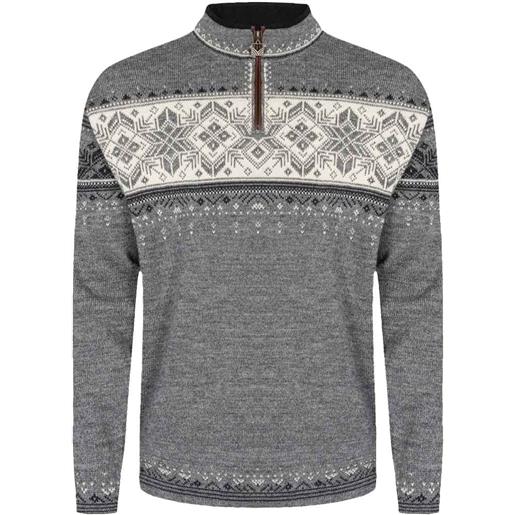 Dale of Norway - maglione di lana a fantasia - blyfjell sweater m smoke dark charcoal off white per uomo - taglia s, m - grigio