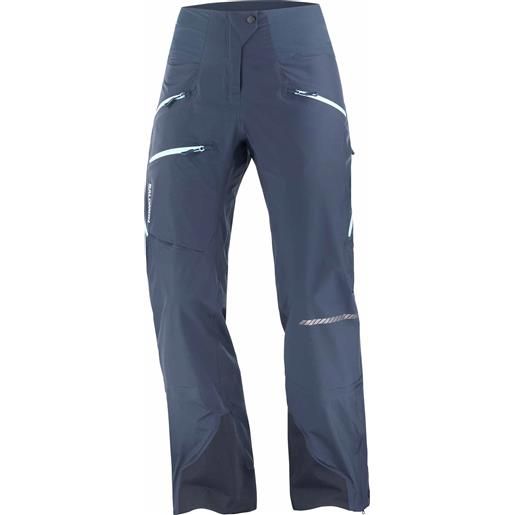 Salomon - pantaloni protettivi - mtn gore-tex 3l pants w carbon per donne - taglia xs, m - blu