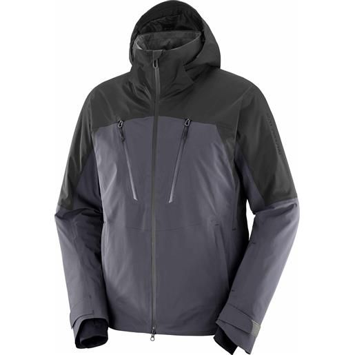 Salomon - giacca da sci isolante e leggera - brilliant jacket m periscope/deep black per uomo in pelle - taglia m, xl - blu