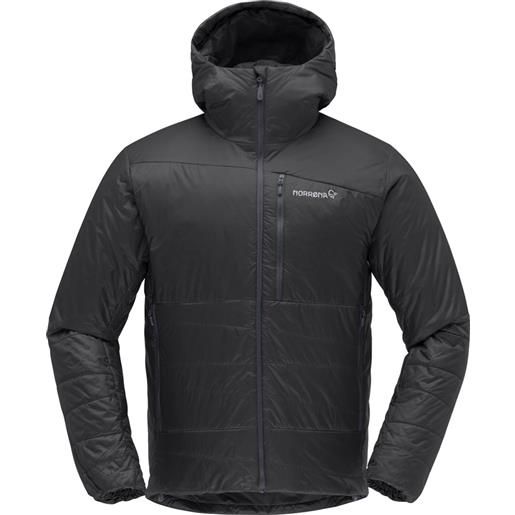 Norrona - giacca di protezione - falketind thermo60 hood m's caviar per uomo - taglia s, m, l, xl - nero