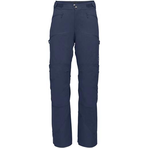 Norrona - pantaloni da sci impermeabili e traspiranti - lyngen flex1 pants w's indigo night per donne in nylon - taglia xs, s, m, l - blu navy