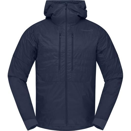 Norrona - giacca antivento e traspirante - lyngen aero80 insulated zip hood m's indigo night per uomo in nylon - taglia s, m, l, xl - blu navy