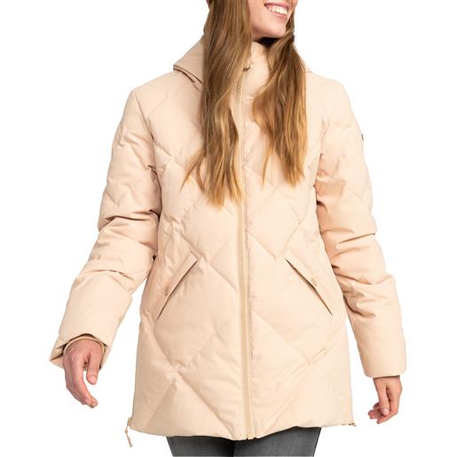 Roxy - giacca calda e imbottita - neeva jacket otlr hazelnut per donne - taglia xs, s, m, l - beige