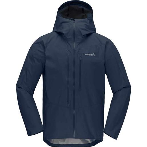 Norrona - giacca impermeabile - falketind gore-tex paclite jacket m's indigo night per uomo - taglia s, m, l, xl - blu navy