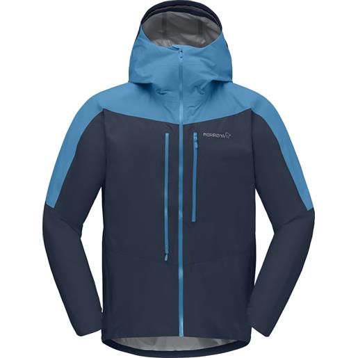 Norrona - giacca impermeabile - falketind gore-tex paclite jacket m's hawaiian surf/indigo night per uomo - taglia s, m, l, xl - blu