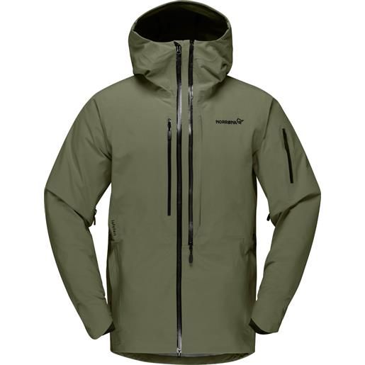 Norrona - giacca da sci gore-tex pro ultra-resistente - lofoten gore-tex pro plus jacket m's olive night per uomo - taglia s, m - kaki