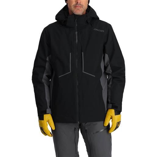 Spyder - giacca isolante da sci - primer jacket black per uomo in poliestere riciclato - taglia s, m, l, xl - nero