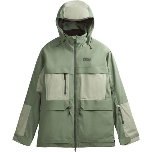 Picture Organic Clothing - giacca da sci impermeabile e traspirante - stone jkt laurel wreath per uomo - taglia s - verde