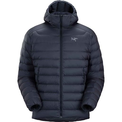 Arc'Teryx - piumino in piuma d'oca - cerium hoody m black sapphire per uomo in nylon - taglia s, m, l, xl - blu navy