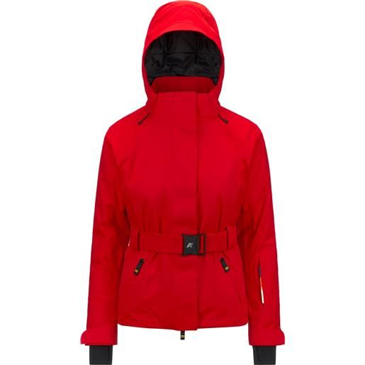 K-Way - giacca da sci in primaloft® - chevril red per donne in pelle - taglia xs, s, m - rosso