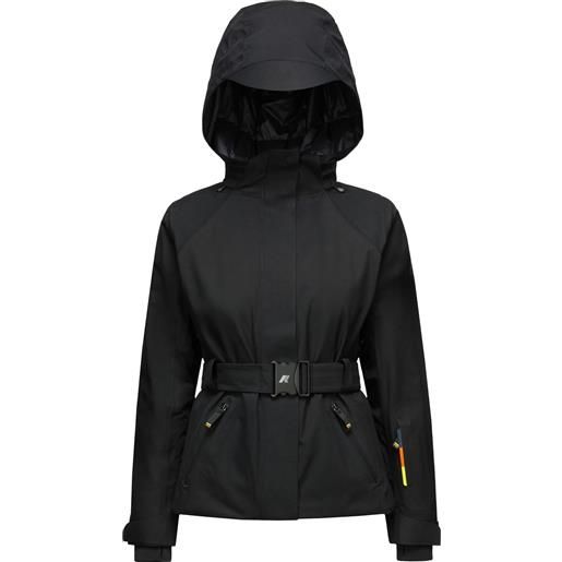 K-Way - giacca da sci in primaloft® - chevril black pure per donne in pelle - taglia xs, s, m - nero