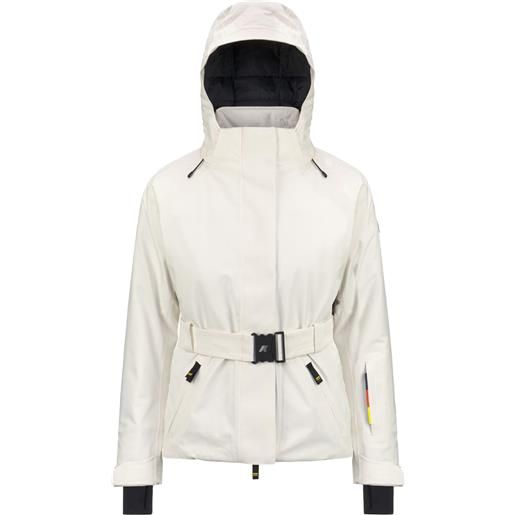 K-Way - giacca da sci in primaloft® - chevril white gardenia per donne in pelle - taglia xs, s, m, l - bianco