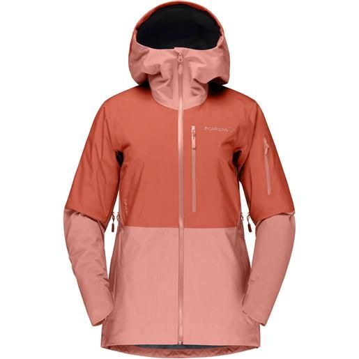 Norrona - giacca da sci/snowboard in gore-tex® - lofoten gore-tex jacket w's orange alert/peach amber per donne - taglia xs, s, l - arancione