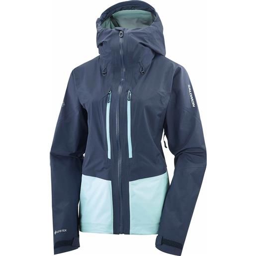 Salomon - giacca di protezione - mtn gore-tex 3l jacket w carbon/limpet shell per donne in pelle - taglia s, l - blu