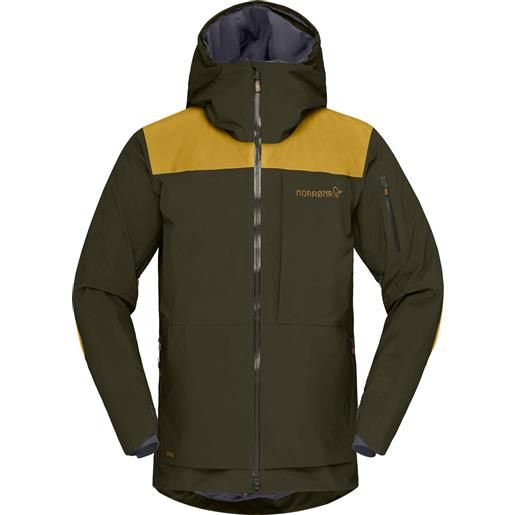 Norrona - giacca da sci freeride impermeabile e traspirante - tamok gore-tex jacket m's rosin per uomo - taglia s, m, l, xl - kaki