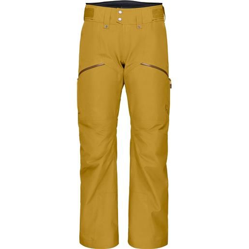 Norrona - pantaloni freeride impermeabili e traspiranti - tamok gore-tex pants m's camelflage per uomo - taglia s, m, l, xl - giallo