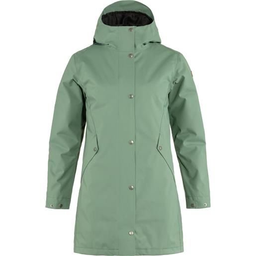 Fjall Raven - giacca 3 in 1 calda ed impermeabile - visby 3 in 1 jacket w patina green per donne in pelle - taglia xxs - verde
