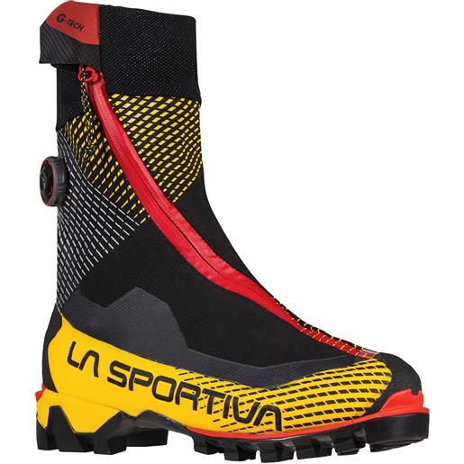 La Sportiva - scarponi da alpinismo - g-tech black/yellow per uomo in pelle - taglia 42,42.5,43,43.5,44,44.5,45,45.5 - nero