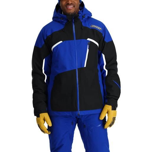 Spyder - giacca isolante da sci - leader jacket electric blue per uomo in poliestere riciclato - taglia s, m, l, xl