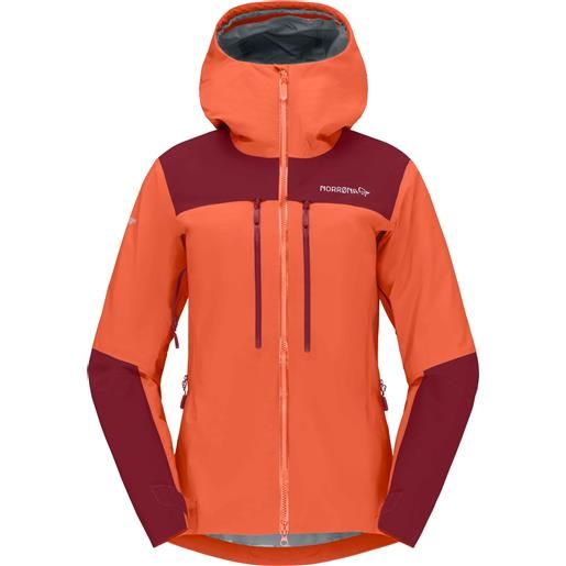 Norrona - giacca protettiva - trollveggen gore-tex pro light jacket w's orange alert per donne - taglia s, m, l - arancione