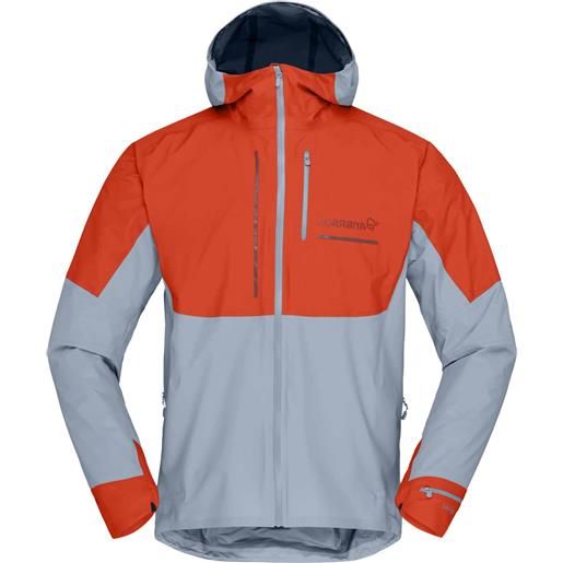 Norrona - giacca traspirante da trail running - senja gore-tex active jacket m's arednalin/blue fog per uomo - taglia s, m, l, xl - arancione