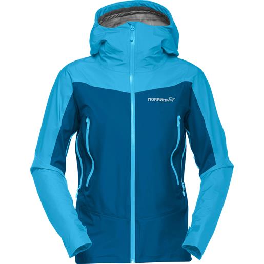Norrona - giacca protettiva - falketind gore-tex jacket w's aquarius/mykonos blue per donne - taglia s, m, l