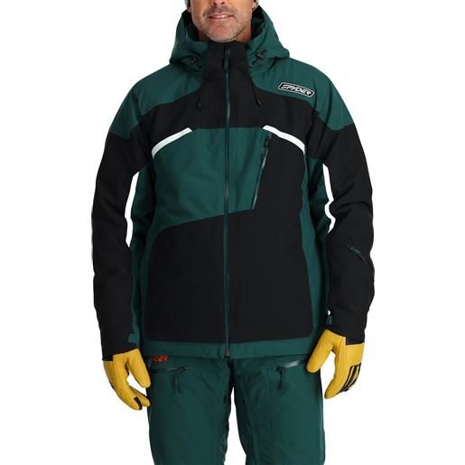Spyder - giacca isolante da sci - leader jacket cypress green per uomo in poliestere riciclato - taglia s, m, l, xl - verde