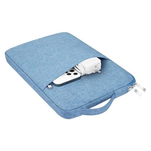 SOENS laptop sleeve case suitable for microsoft surface laptop go 12.4'' pro 7 12.3 pro 4 3 5 pro 6 waterproof pouch bag cover (color: light blue, size: surface go2 10.5)
