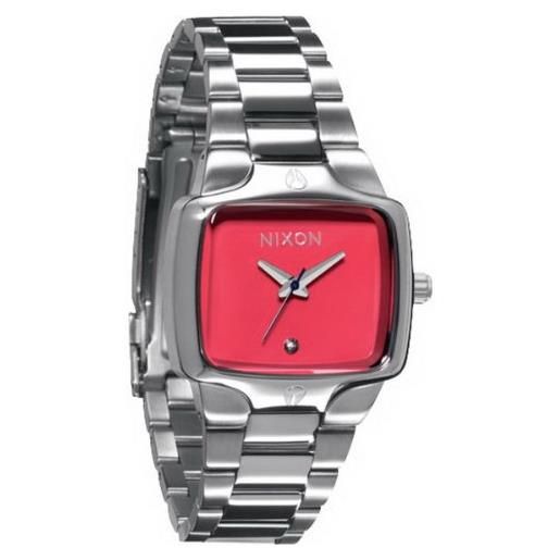 Nixon orologio da donna analogico in acciaio inox a300685-00, colore: rosso, bracciale