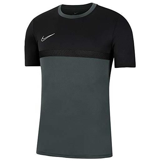 Nike dry fit academy pro top, maglia unisex bambini e ragazzi, antracite nero bianco, 140
