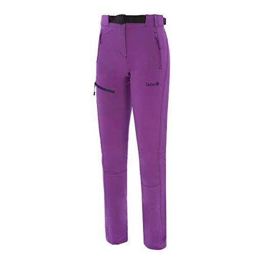 Izas helga, pantaloni da trekking donna, viola scuro/viola, l