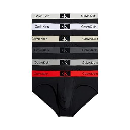 Calvin Klein 7-pack ck 96 slip uomo, nero s