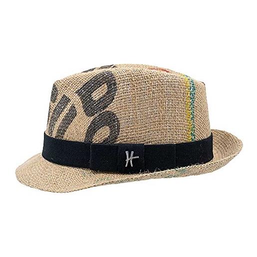 ReHats cappello in juta caffè corretto trilby da sole cappelli spiaggia 55 cm - natura