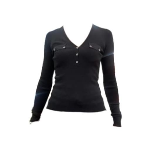 GUESS pullover donna flavie henley black e24gu24 w3yr31z2yn2 m
