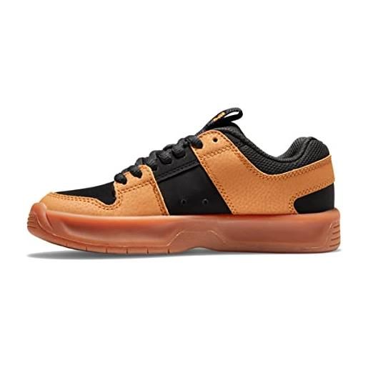 DC Shoes lynx zero-scarpe in pelle per bambini, ginnastica, wheat black, 28.5 eu
