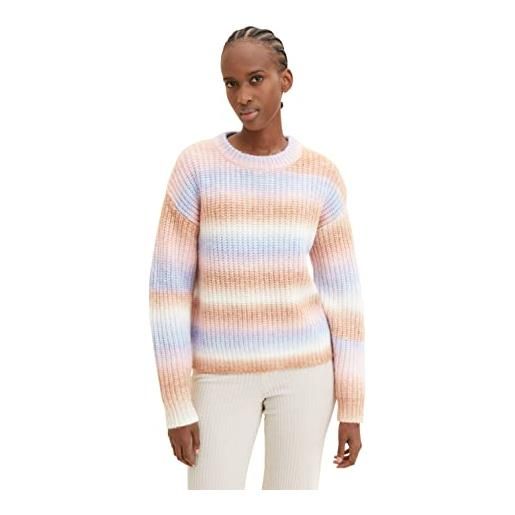 TOM TAILOR Denim le signore maglione a righe 1033061, 30199 - soft multicolor stripe, xl