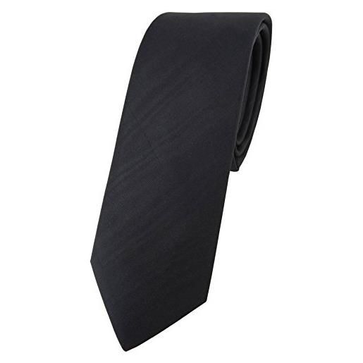 Blick. Elementum - cravatta stretta di seta - bordò borgogna uni lavorato - cravatta di seta pura al 100% - vero moiré effekt