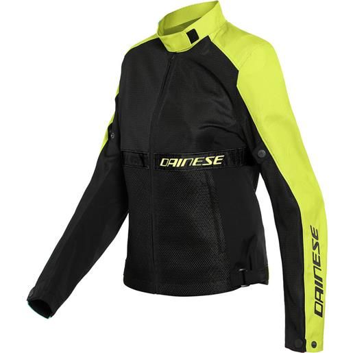 DAINESE - giacca ribelle air tex lady nero / giallo-fluo