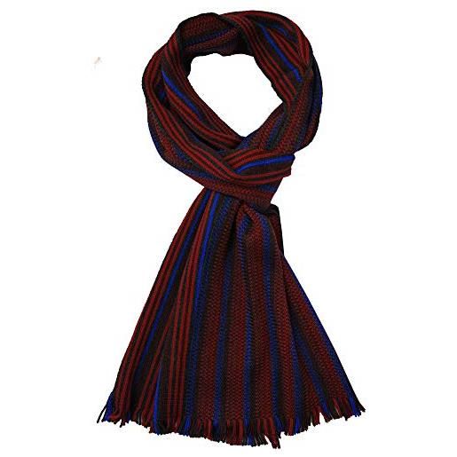 Rotfuchs sciarpa di lana lavorata a maglia, da uomo, da donna, multicolore, rosso, blu, 200 x 24 cm