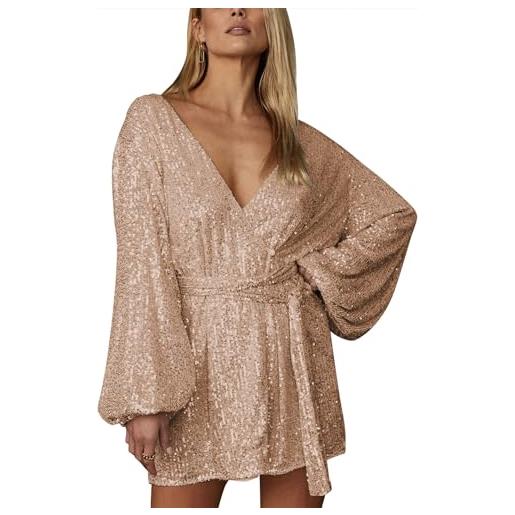 Vestito Donna Sexy Senza Spalline - Paillettes Brillanti, Aderente | Per Feste E Serate - Foto 8