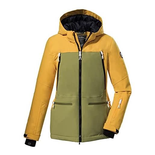 Killtec (kilah) girl's giacca da sci/giacca funzionale con cappuccio e paraneve ksw 175 grls ski jckt, pistacchio, 176, 38780-000