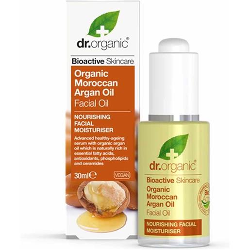 Dr. Organic moroccan argan oil - olio per il viso pelli secche, 30g